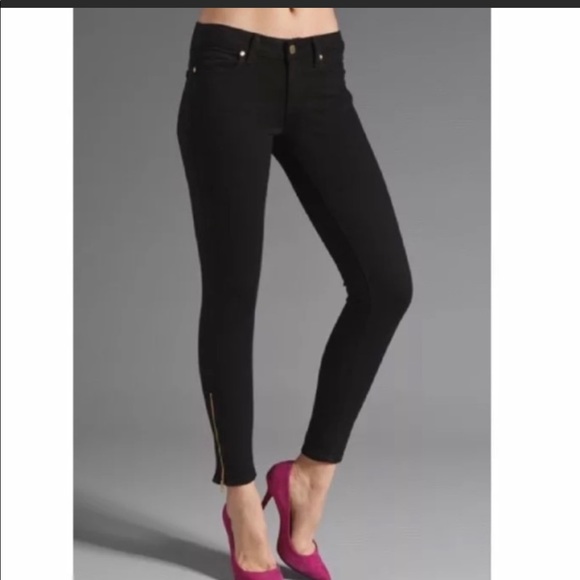 Paige Verdugo Skinny Ankle Zip 24 Womens Black - Picture 1 of 6